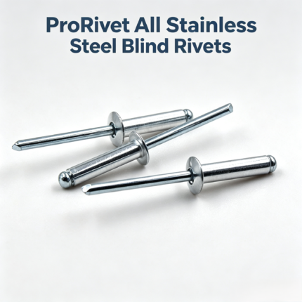 300 Series Stainless Steel Pop Rivets - Domed, Large Flange & Countersunk 120° | High Corrosion Resistance Fasteners